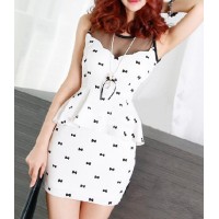 Sexy Scoop Neck Sleeveless Spliced Hollow Out Dress For Women